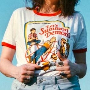 “Let’s Summon Demons” ringer tee